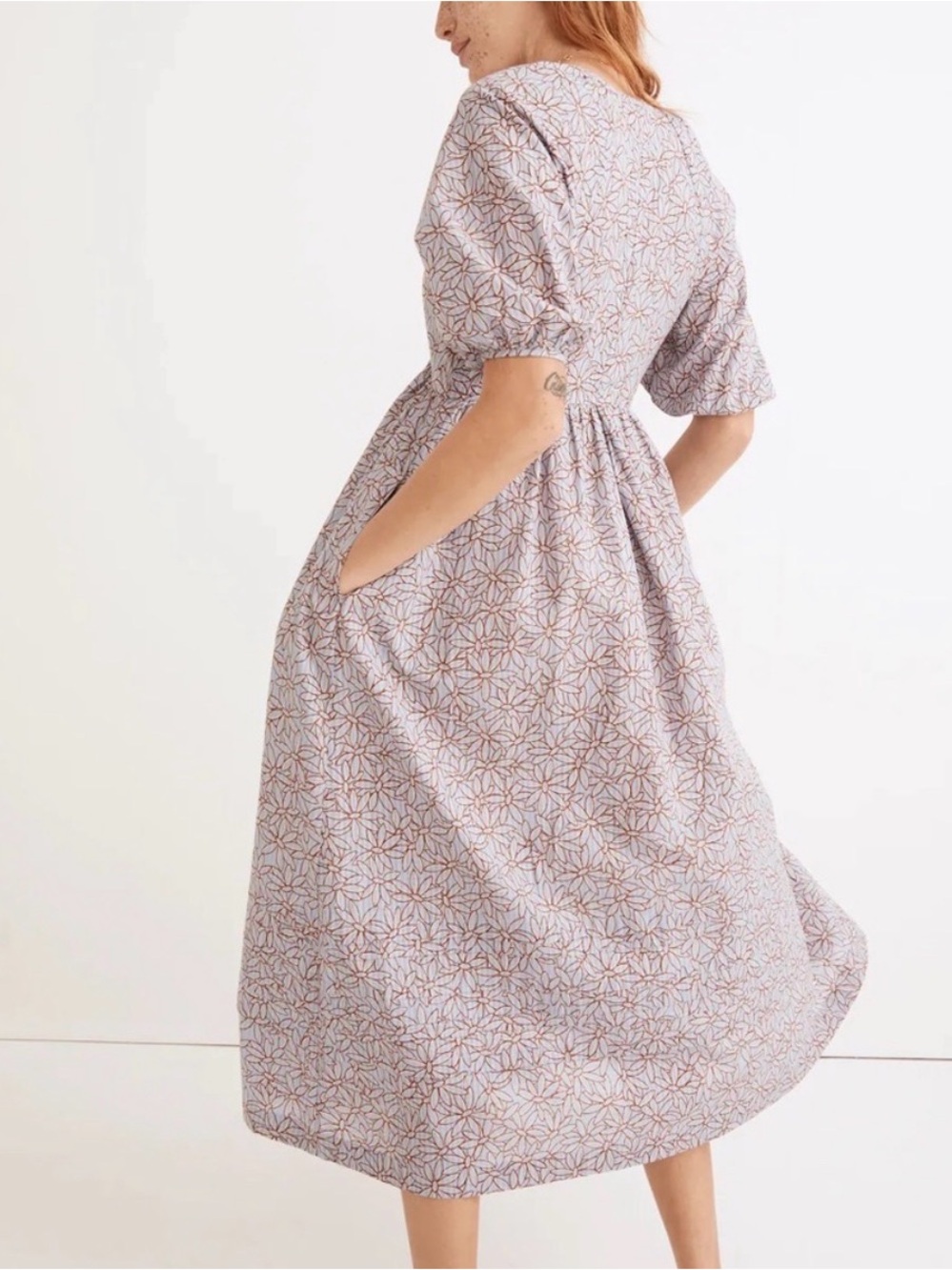 Madewell Marianna midi dress Dream On Daisies floral pattern cottage peasant - Picture 3 of 16